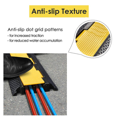 Yescom Cable Ramp Protector Rubber Cable Cover 2-Channel (Preorder)
