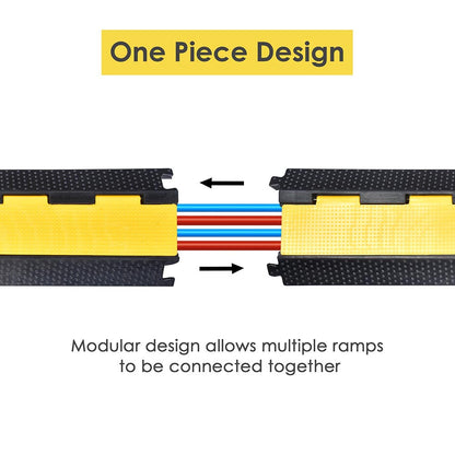 Yescom Cable Ramp Protector Rubber Cable Cover 2-Channel (Preorder)