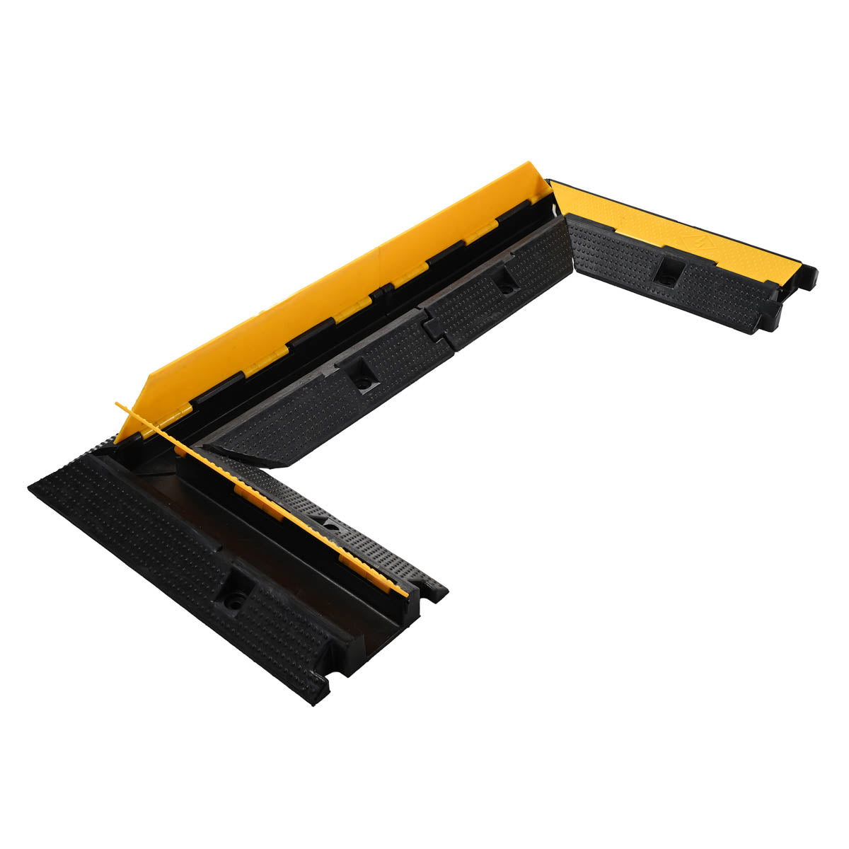 Yescom 1-Channel Cable Ramp Protector 90° Left/Right Turn Corner for 2" Cables