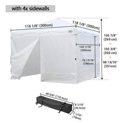 Yescom 10x10 Pop Up Canopy Tent with Bag, Optional Sidewalls