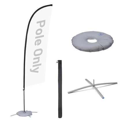Yescom Feather Flag Pole Kit - 10 Sets, Base Type Options