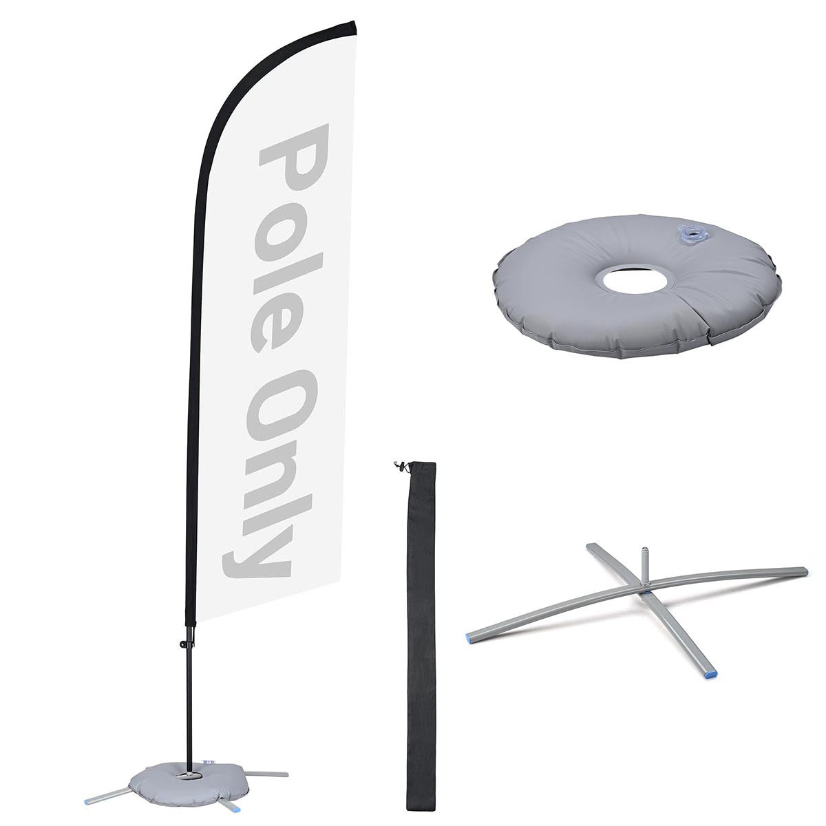 Yescom Feather Flag Pole Kit - 10 Sets, Base Type Options