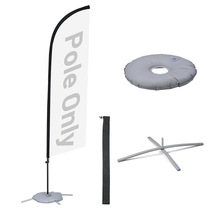 Yescom Feather Flag Pole Kit - 10 Sets, Base Type Options
