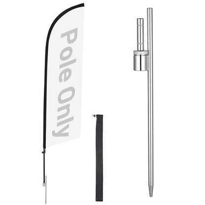 Yescom Feather Flag Pole Kit - 10 Sets, Base Type Options