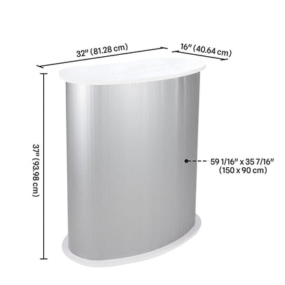 Yescom Trade Show Display Podium Table Counter Stand White