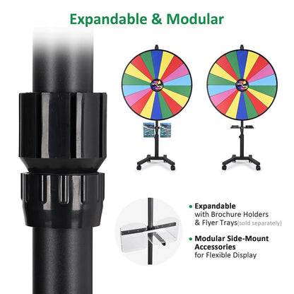 WinSpin 48" Rolling Stand Prize Wheel Color