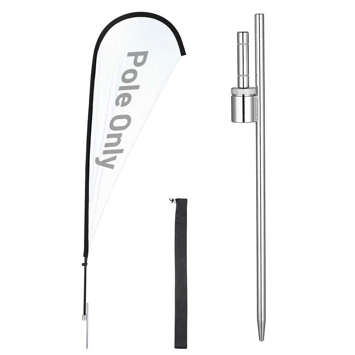 Yescom Teardrop Flag Pole Kit - 10 Sets, Base Type Options