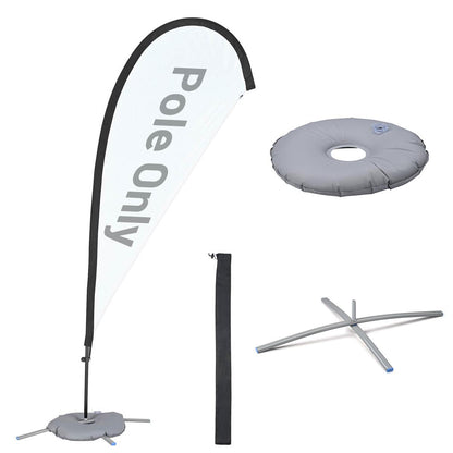 Yescom Teardrop Flag Pole Kit - 10 Sets, Base Type Options