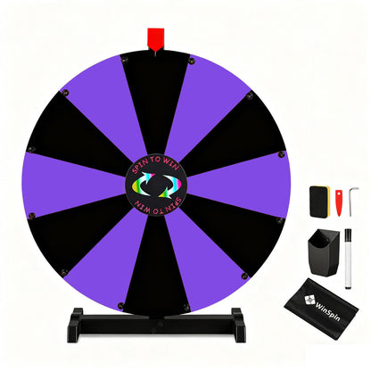WinSpin 24" Modular Dry Erase Spin Wheel Customizable Color Slots(12)