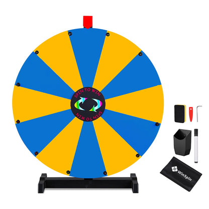 WinSpin 24" Modular Dry Erase Spin Wheel Customizable Color Slots(12)