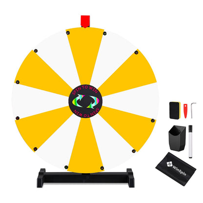 WinSpin 24" Modular Dry Erase Spin Wheel Customizable Color Slots(12)