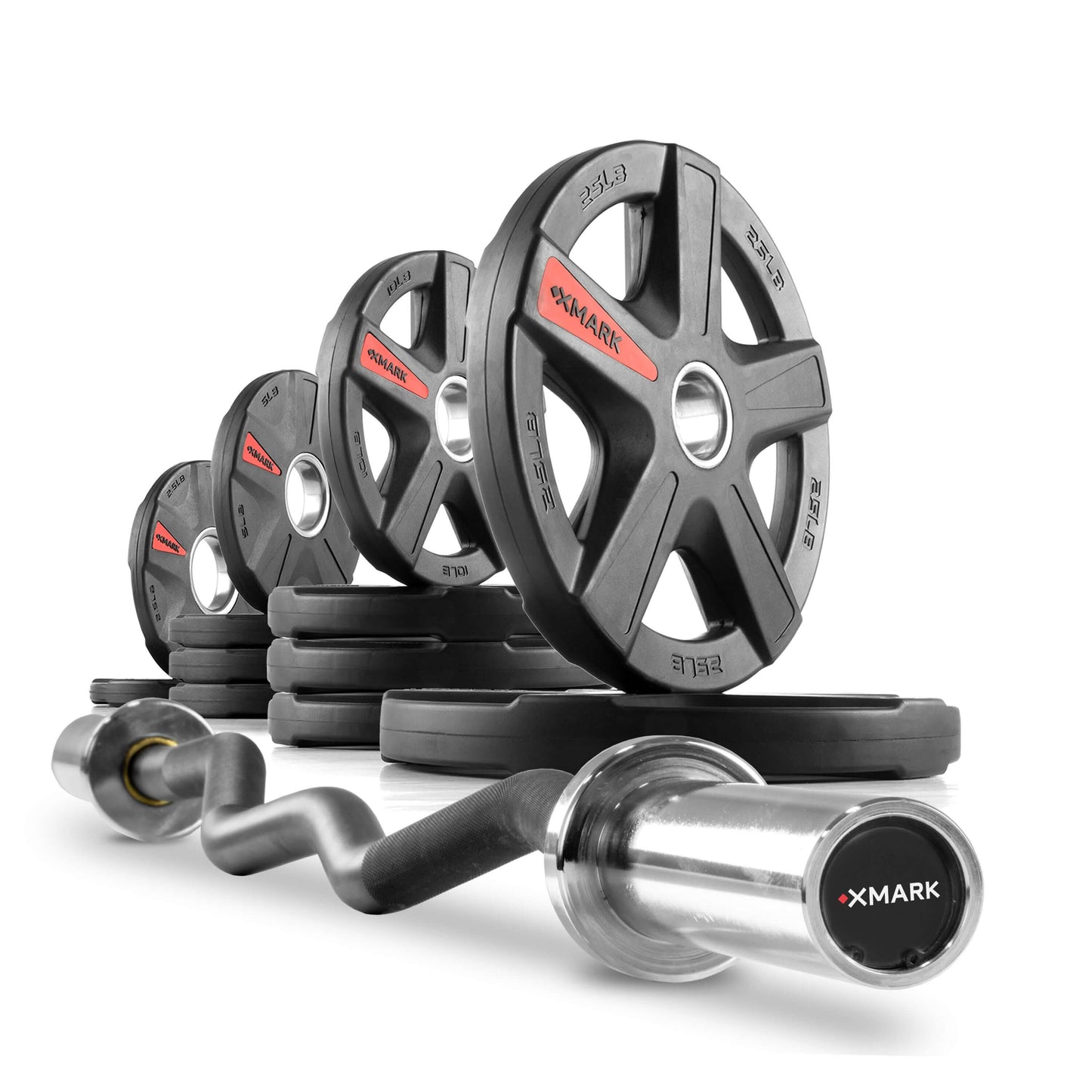 Texas Star Olympic Weight Plates and Curl Barbell Sets