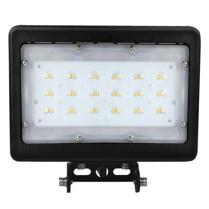 30W LED Flood Light - 3819 Lumens - 5000K Daylight - 100-277V - Yoke Mount - Black Housing - IP65 - UL & DLC Listed