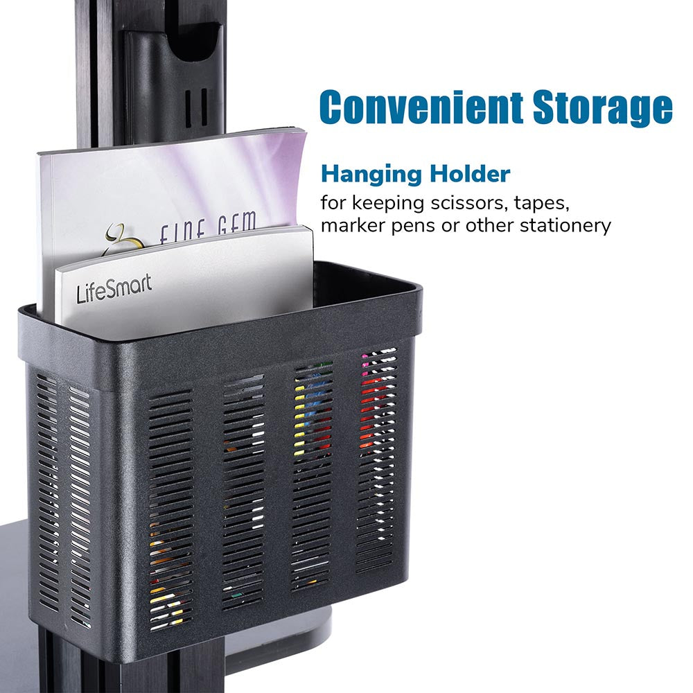 Yescom Mobile Computer Cart Metal Storage Basket