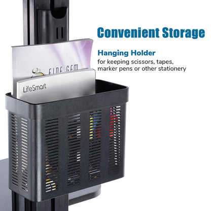 Yescom Mobile Computer Cart Metal Storage Basket
