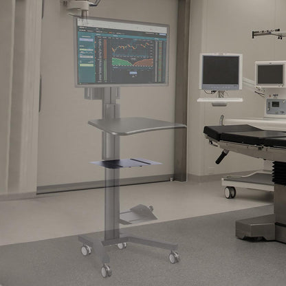 Yescom Mobile Computer Cart Printer Shelf