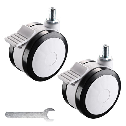 Yescom Mobile Computer Cart Lockable Swivel Caster Wheels 2Pcs