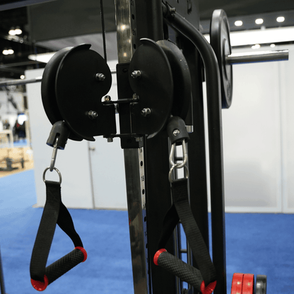 Megatron Dual Adjustable Pulley / Smith Combo - Muscle D Fitness - Selectorized Weight Adjustment - Functional Pull-Up Bar - Dual Station