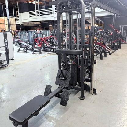 4 Stack Megatron Standard Jungle Gym - 2 Colors - Muscle D Fitness - Low Row, Lat Pulldown, Single Handle Hi/low Pulley, Double Hi/Low Pulley