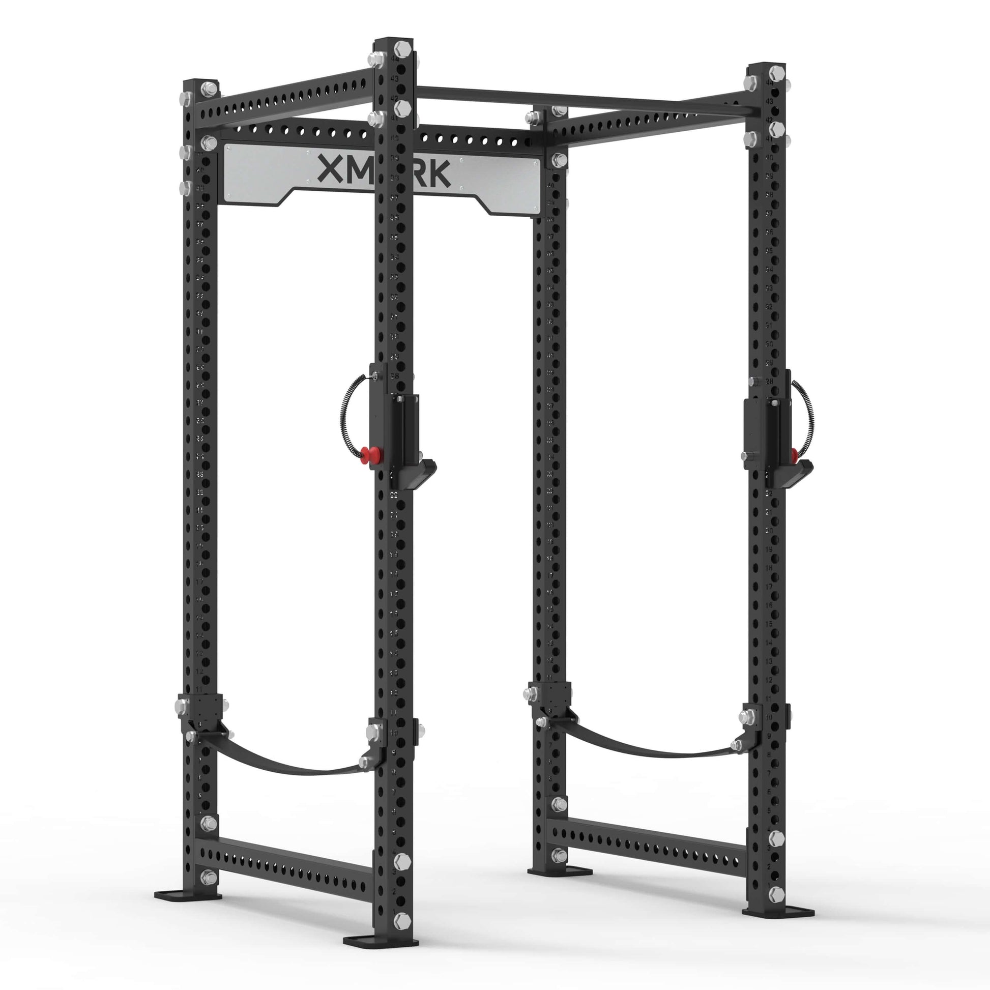 XMARK Viper Power Rack with sturdy 11-gauge steel frame, designed for squats, bench press, and pull-ups in home gyms.