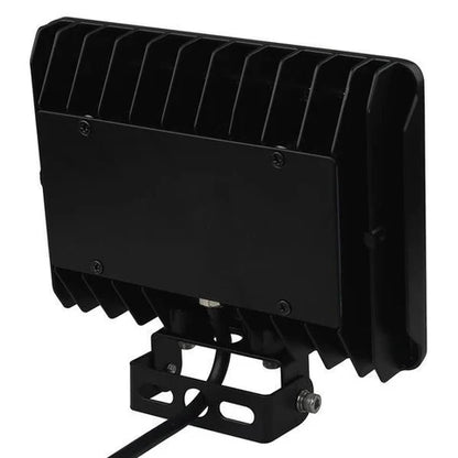 30W LED Flood Light - 3819 Lumens - 5000K Daylight - 100-277V - Yoke Mount - Black Housing - IP65 - UL & DLC Listed