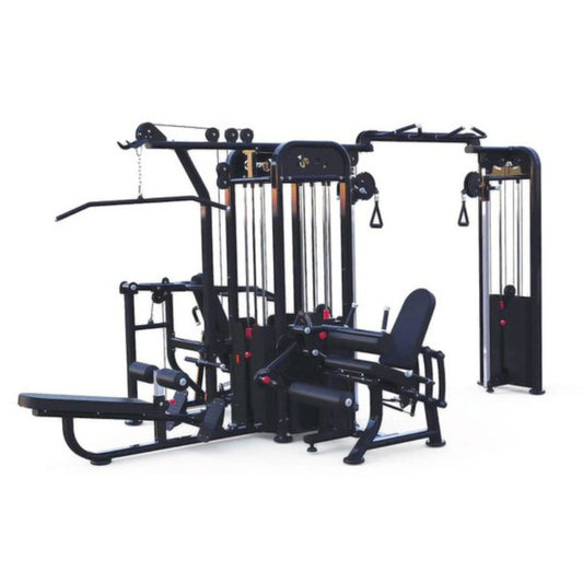 5 Stack Megatron Compact Multi-Gym - Muscle D Fitness - Lat Pull, Low Row, Bench Press, Lat Pull, Leg Ext / Curl