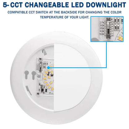 6 Inch Ceiling Light, Surface Mount, 16W, 3000K, 1,050 Lumens, 120 VAC