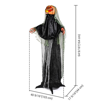 Yescom Animatronics Pumpkin Halloween Decor Sound & Touch Activated 5.4ft
