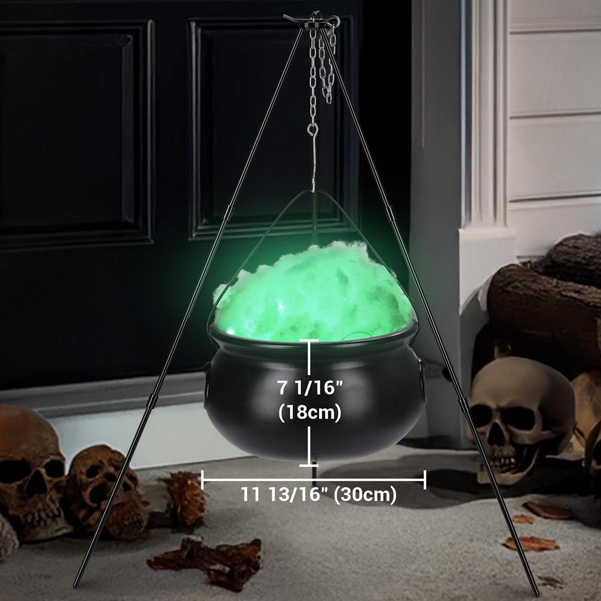 Yescom Halloween Witch Cauldron on a 31" Tripod with Lights