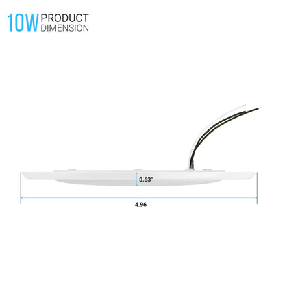 4 Inch Ceiling Light, Surface Mount, 10W, Selectable CCT, 650 Lumens, 120 VAC