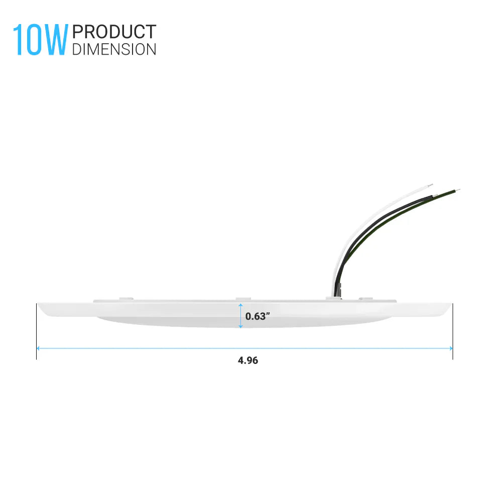6 Inch Ceiling Light, Surface Mount, 16W, Selectable CCT, 1,050 Lumens, 120 VAC