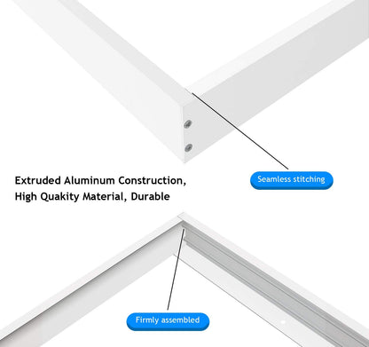Aluminum Surface Mount Kit for LED Flat Panels, 1x4, Edge-Lit & Back-Lit
