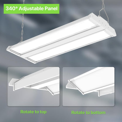 LED Linear High Bay Light-Twin Panel, 2ft, 170W, CCT 4000K/5000K, 22,950 Lumens, 120V-277 VAC