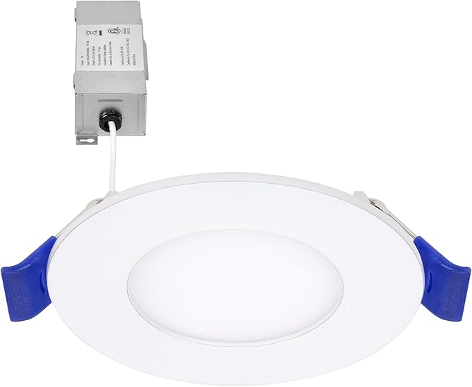 3 Inch Flat Recessed Downlight with Junction Box, 8W, Selectable CCT, 500 Lumens, 120 VAC