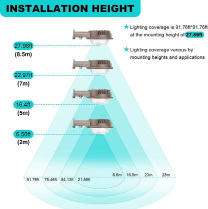 50W LED Barn Light with Photocell, 5000K, 7000 Lumens, 100-‎277 VAC
