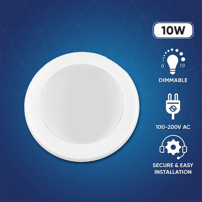 6 Inch Ceiling Light with Motion Sensor, Surface Mount, 14W, 3000K, 950 Lumens, 120 VAC