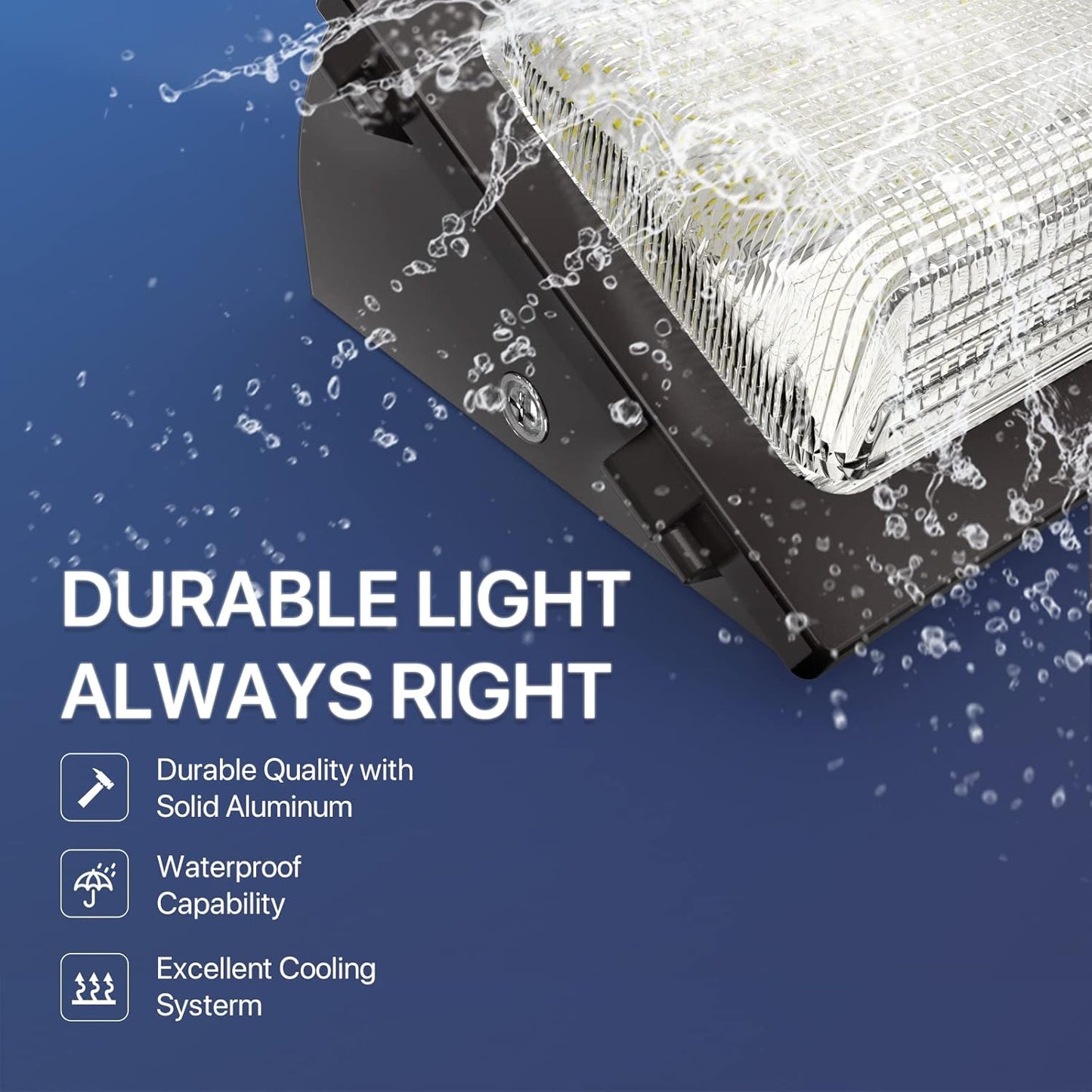 LED Wallpack Light, 120W,  3000K/4000K/5000K, 16800 Lumens, 120-277 VAC