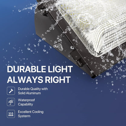 LED Wallpack Light, 120W,  3000K/4000K/5000K, 16800 Lumens, 120-277 VAC