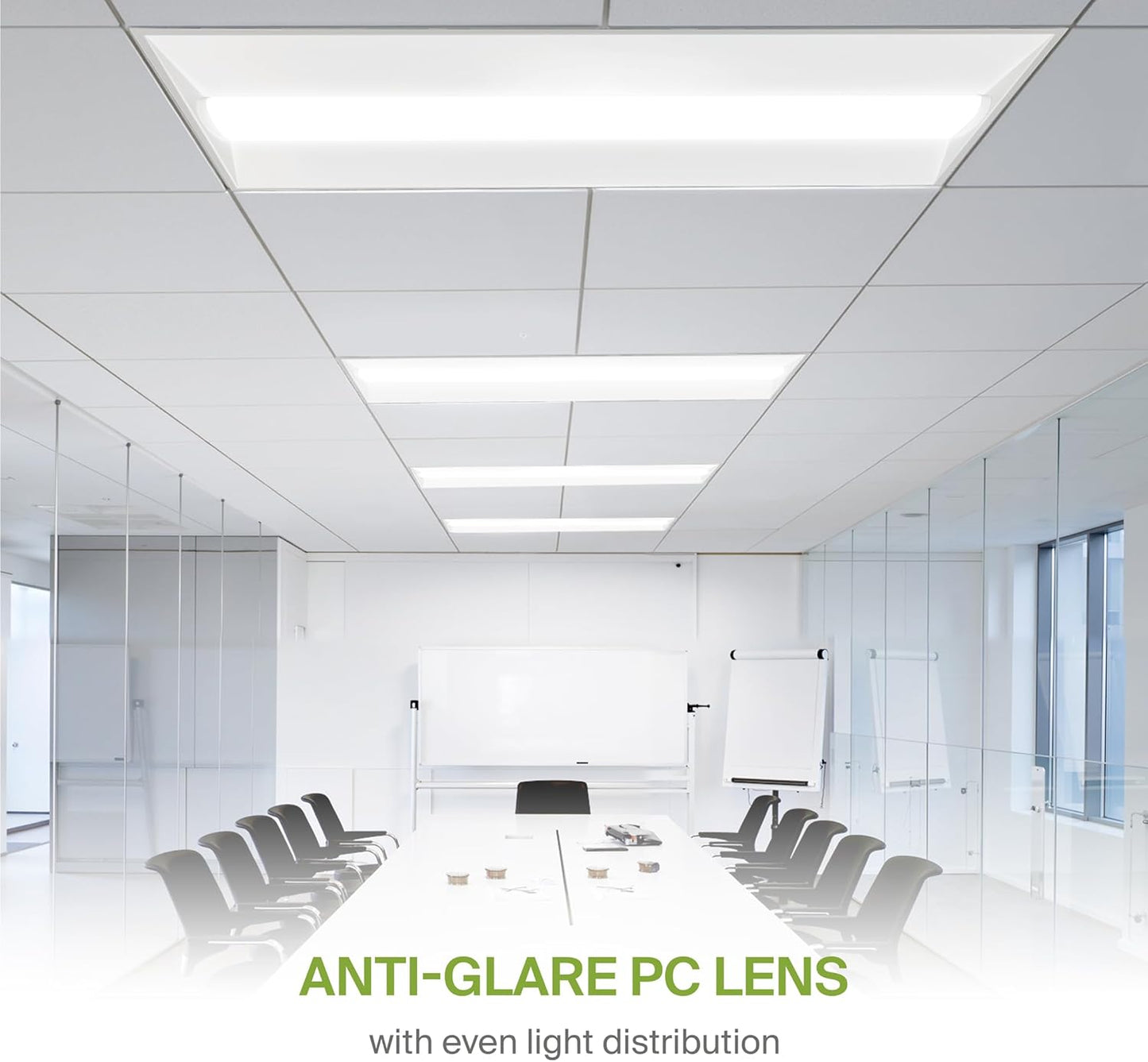 LED Troffer Light, 2x4,  Wattage & CCT Adjustable, 34W/38W/45W, 3500K-5000K, 5625 Lumens