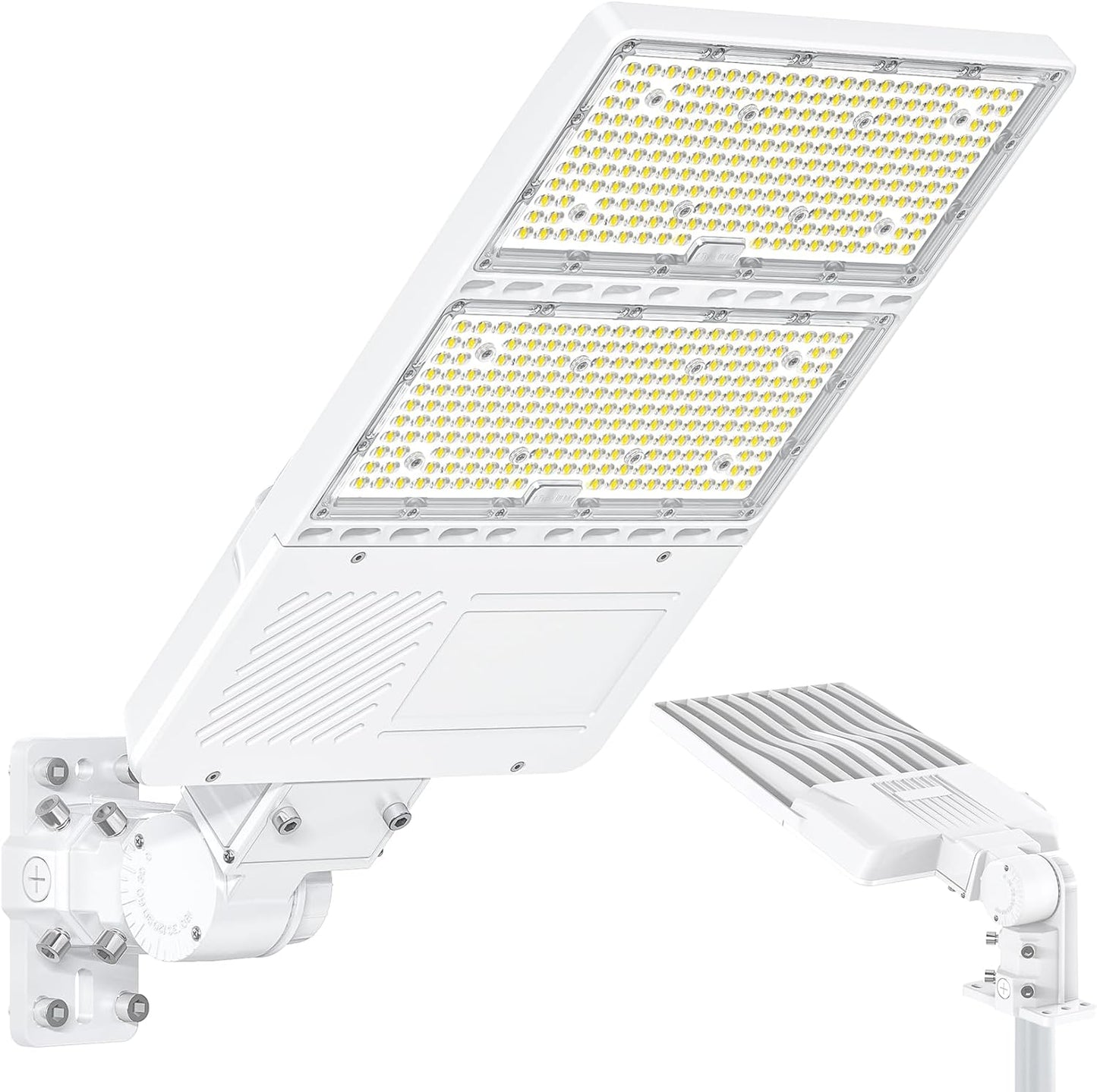 LED Parking Lot Light, Selectable 400W/320W/240W, 5000K, 100-277 VAC, 56,000 Lumens, Built-in Photocell, 3-in-1 Arm