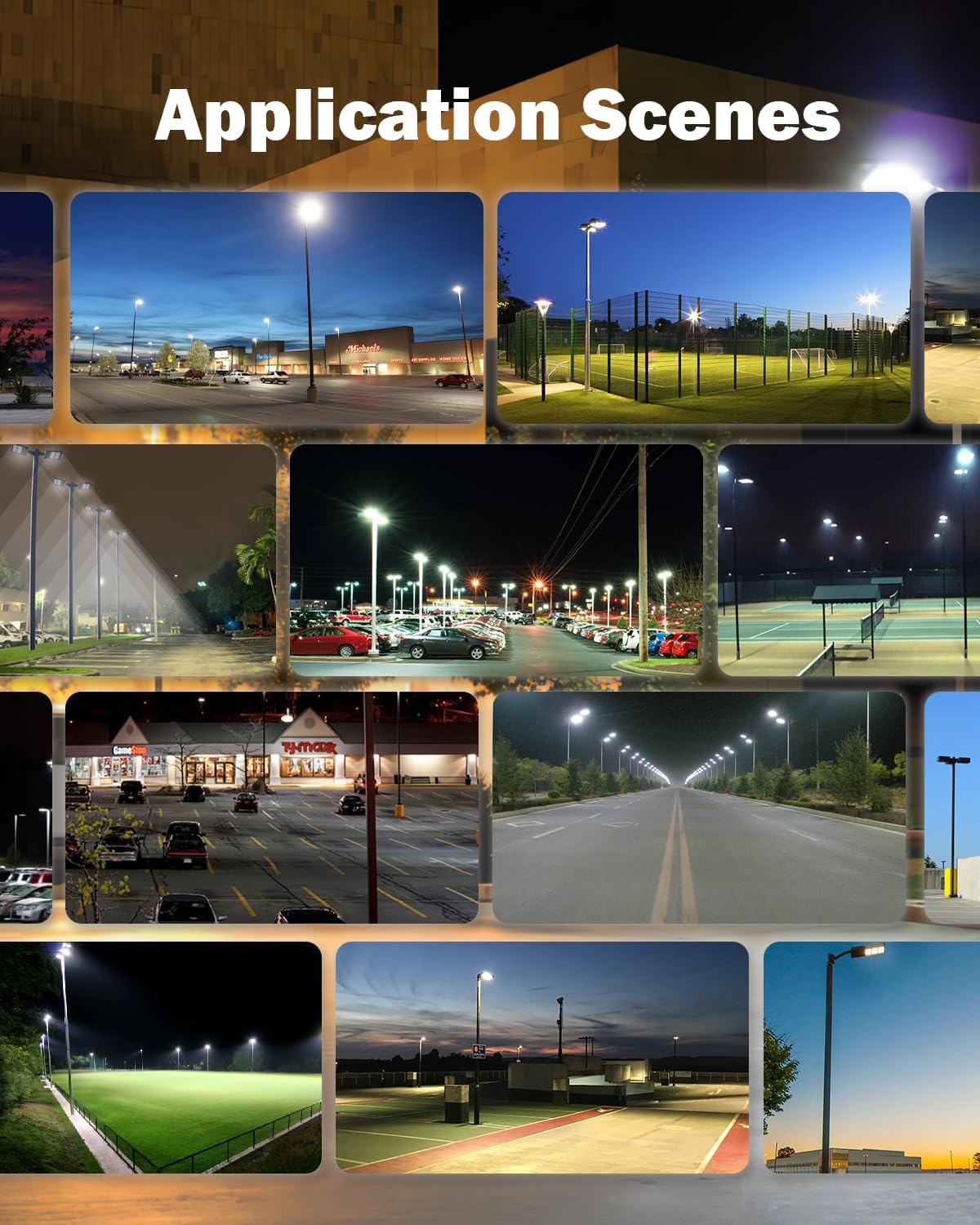320W LED Parking Lot Light, 44,800 Lumens, 5000K, Slip Fitter Mount, 277-480 VAC