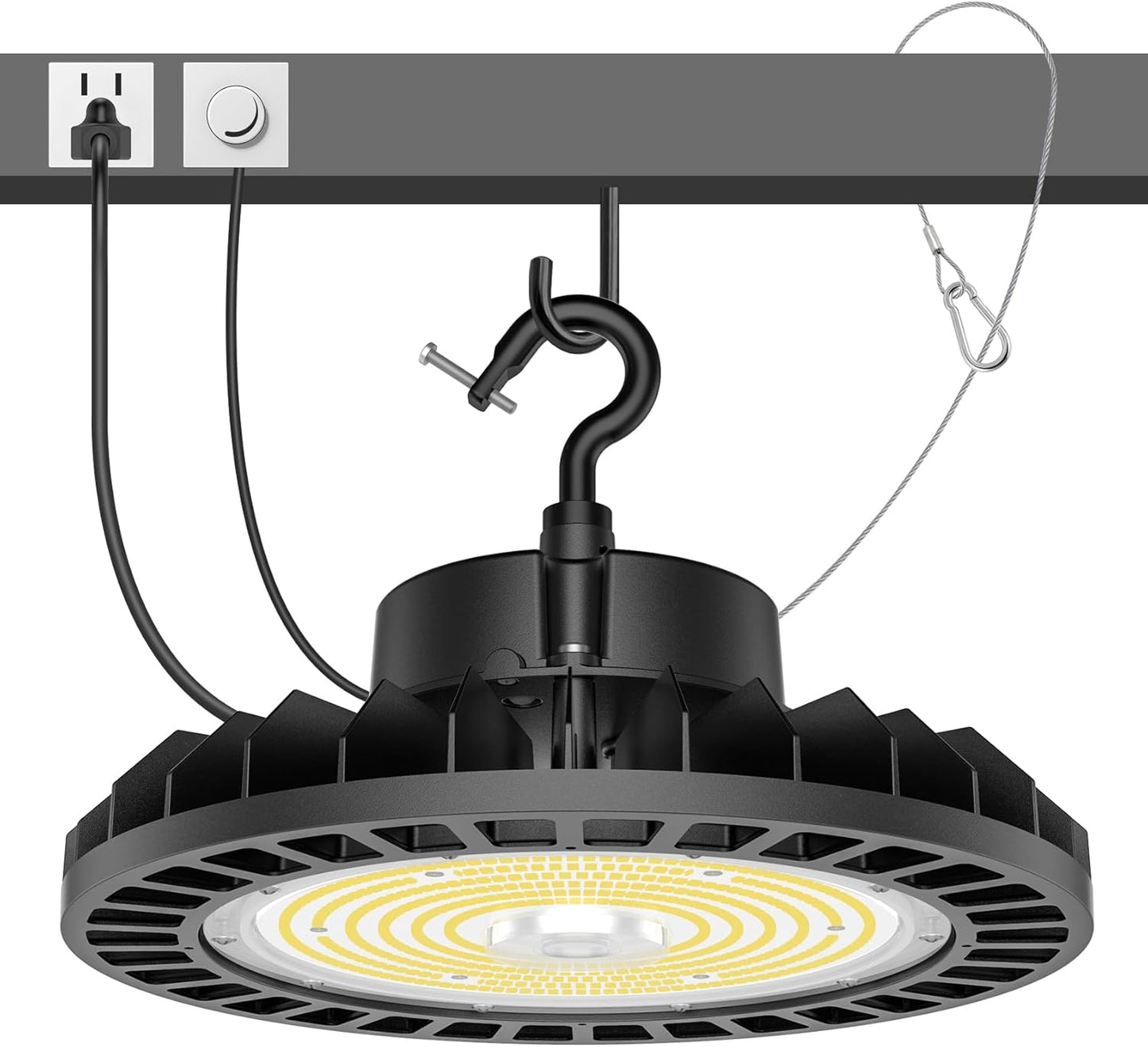 LED UFO High Bay Light, 200W, 30,000 Lumens, 5000K, 100-277 VAC