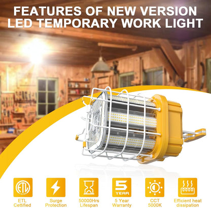 LED Work Light - Square, 80W, 5000K, 12000 Lumens, 100-277 VAC