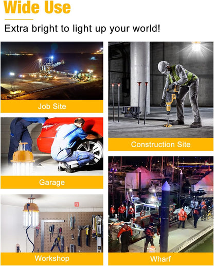 LED Work Light, 150W, 5000K, 22,500 Lumens, 100-277 VAC