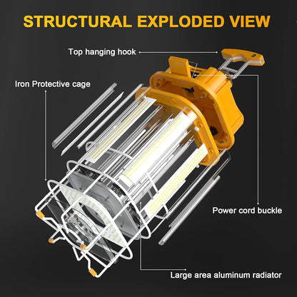 LED Work Light - Square, 80W, 5000K, 12000 Lumens, 100-277 VAC