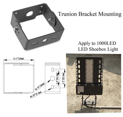 Trunnion Mount Bracket for Keystone LED Shoebox and Area Lights – Outdoor Flood Light Mounting Fixture