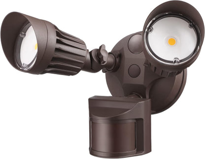 Bronze 20W Round Twin Heads Motion Sensor Security Light, 1400LM, 5000K
