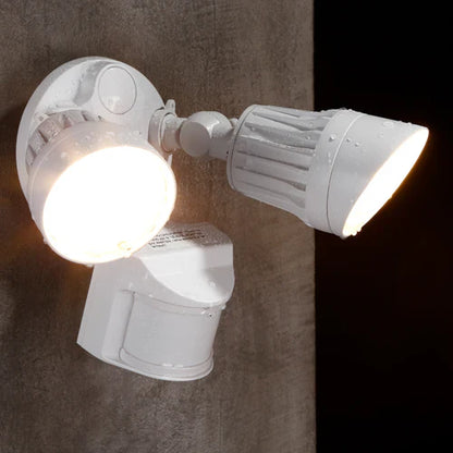 20W Twin Head Motion Sensor Light, 1400LM, 5000K Daylight, ETL, White