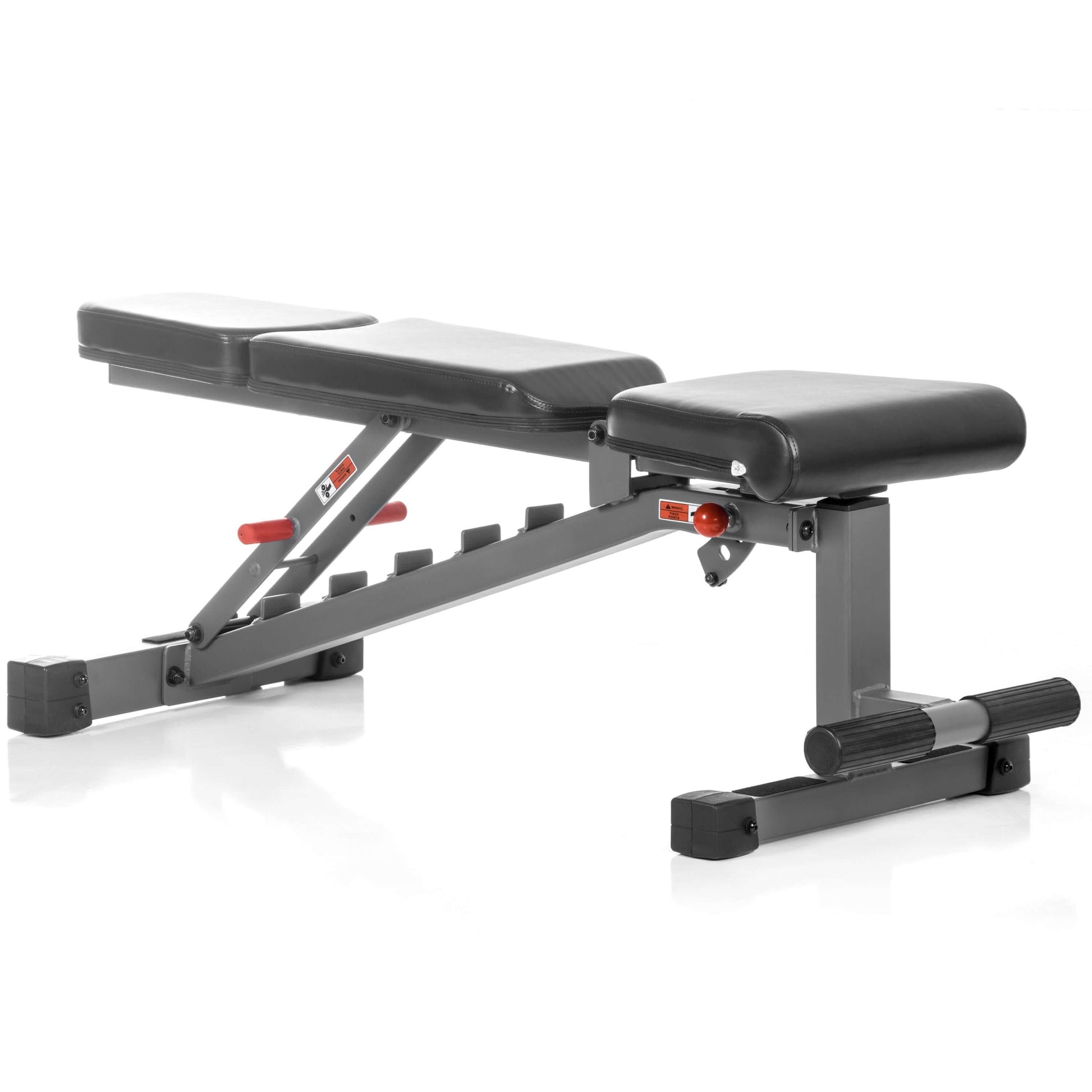Adjustable weight bench featuring versatile seat and backrest settings, sturdy steel frame, and comfortable foam padding.