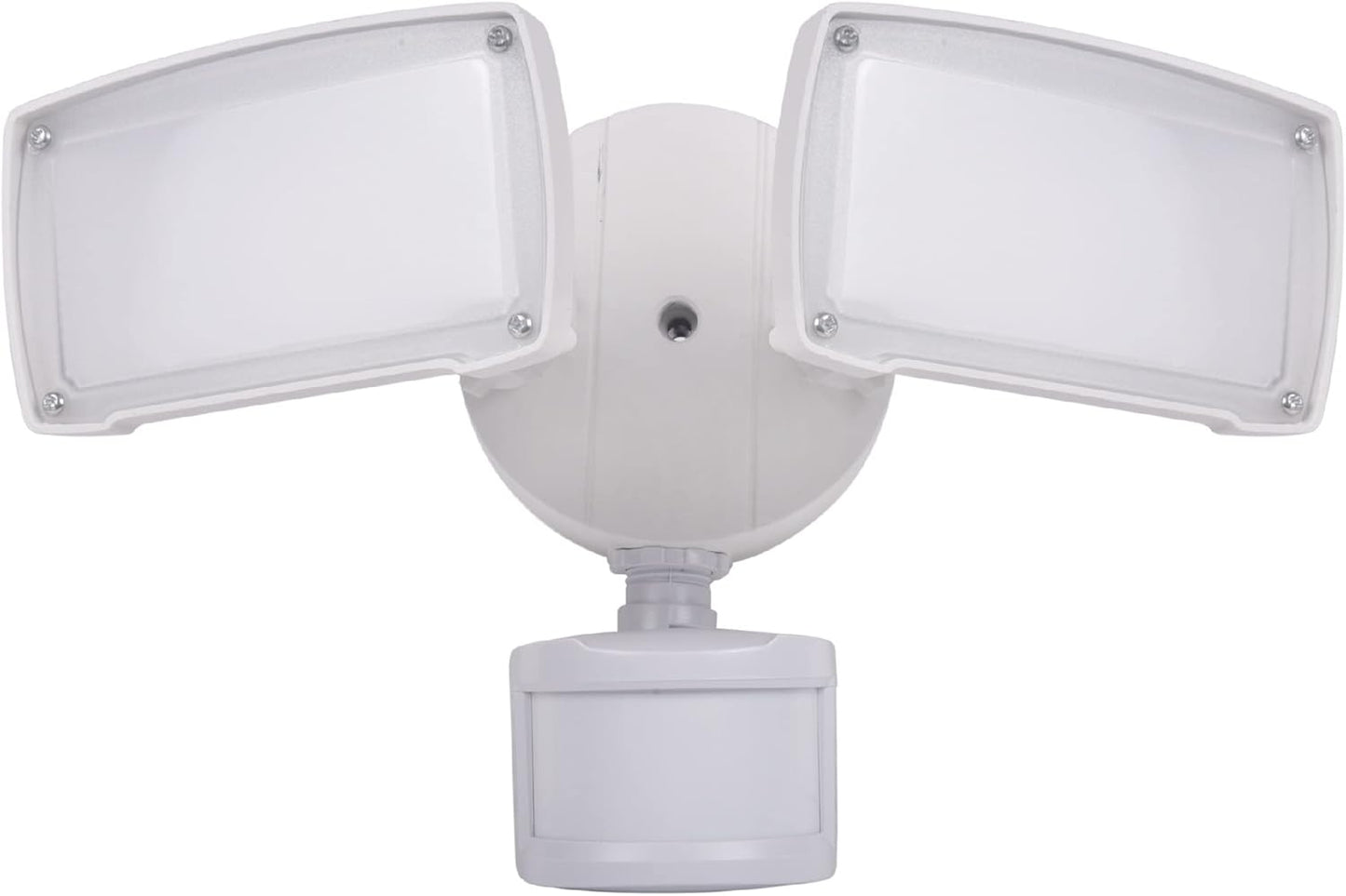 20W IP65 Waterproof LED Security Flood Light with Motion Sensor, 5000K, 1400LM, White, Dual Heads